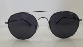 CULOS DE SOL ORLA BARDOT 20593 REDONDO PRATA  UNISEX  LENTES CINZA